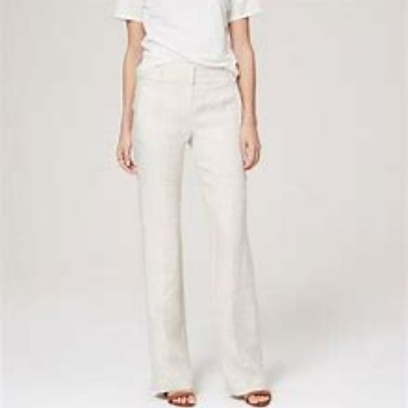 LOFT Pants - LOFT Wide Leg Trouser Pant Anne Taylor Linen Marisa Trouser